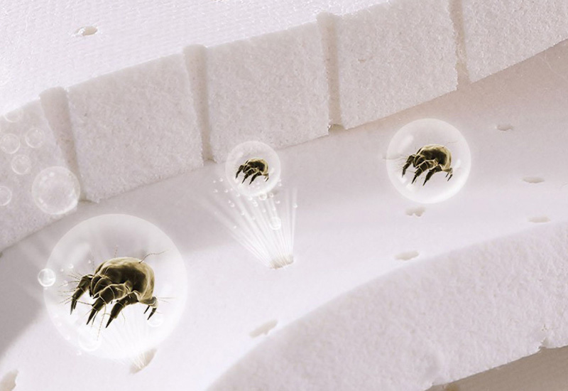 Natural latex has an anti-mite rate of up to 87%