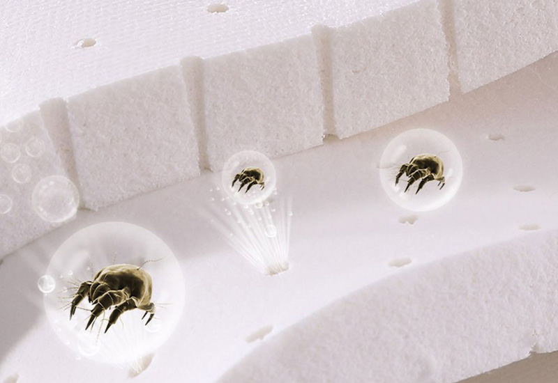 Natural latex has an anti-mite rate of up to 87%