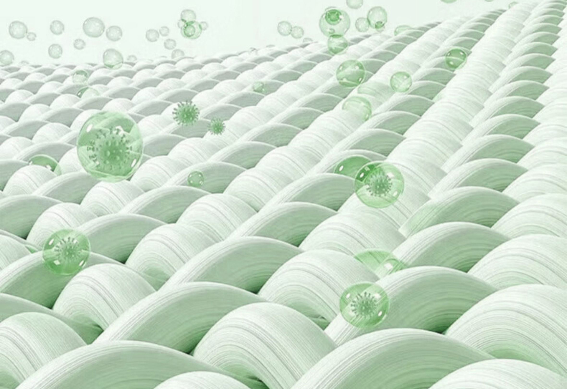 Negative ions inhibit bacteria, prevent mites, and purify the sleep environment.